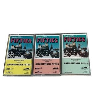 RCA Heartland Music Unforgettable Fifties Cassette Compilation Album NWT 3 Tapes